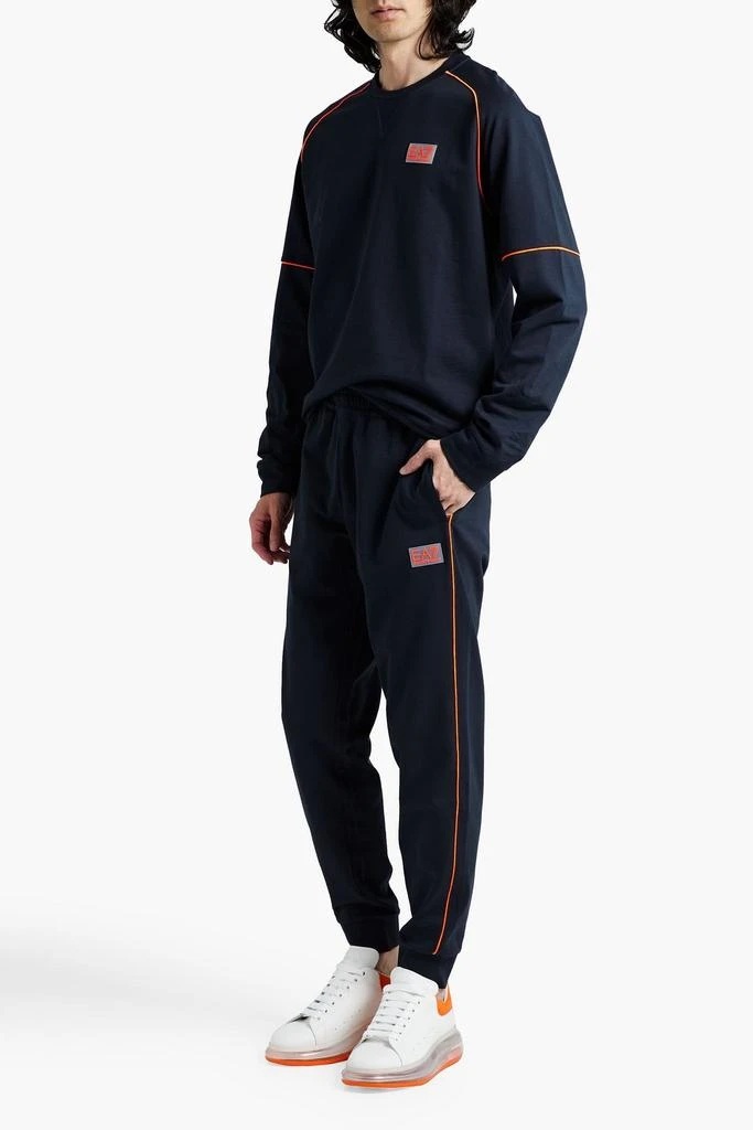 商品EA7|Appliquéd French cotton-terry sweatpants,价格¥596,第2张图片详细描述