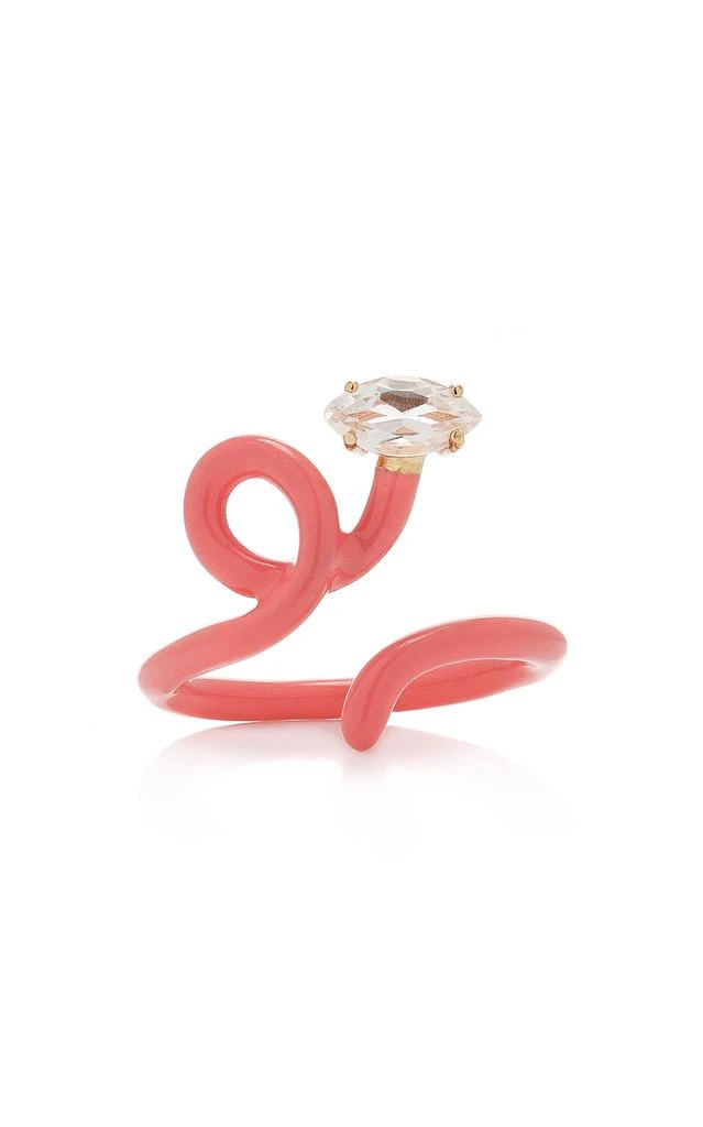 商品Bea Bongiasca|Bea Bongiasca - Baby Vine Enameled 9K Rose Gold Crystal Ring - Pink - US 7.5 - Moda Operandi - Gifts For Her,价格¥5850,第1张图片