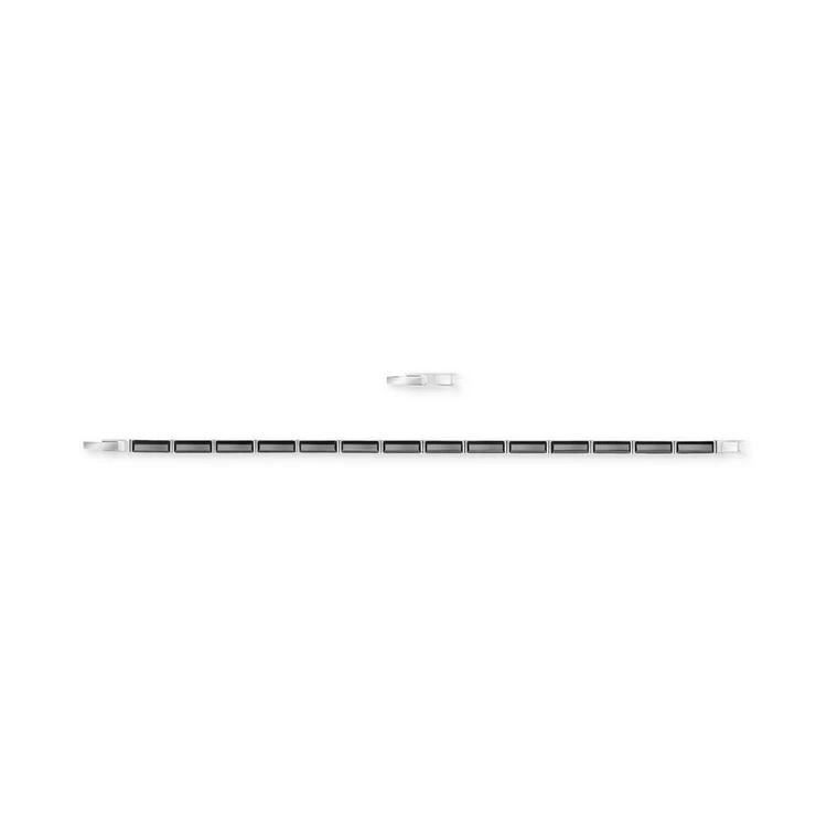 商品Swarovski|Silver-Tone Dark Gray Crystal Tennis Bracelet,价格¥1116,第3张图片详细描述