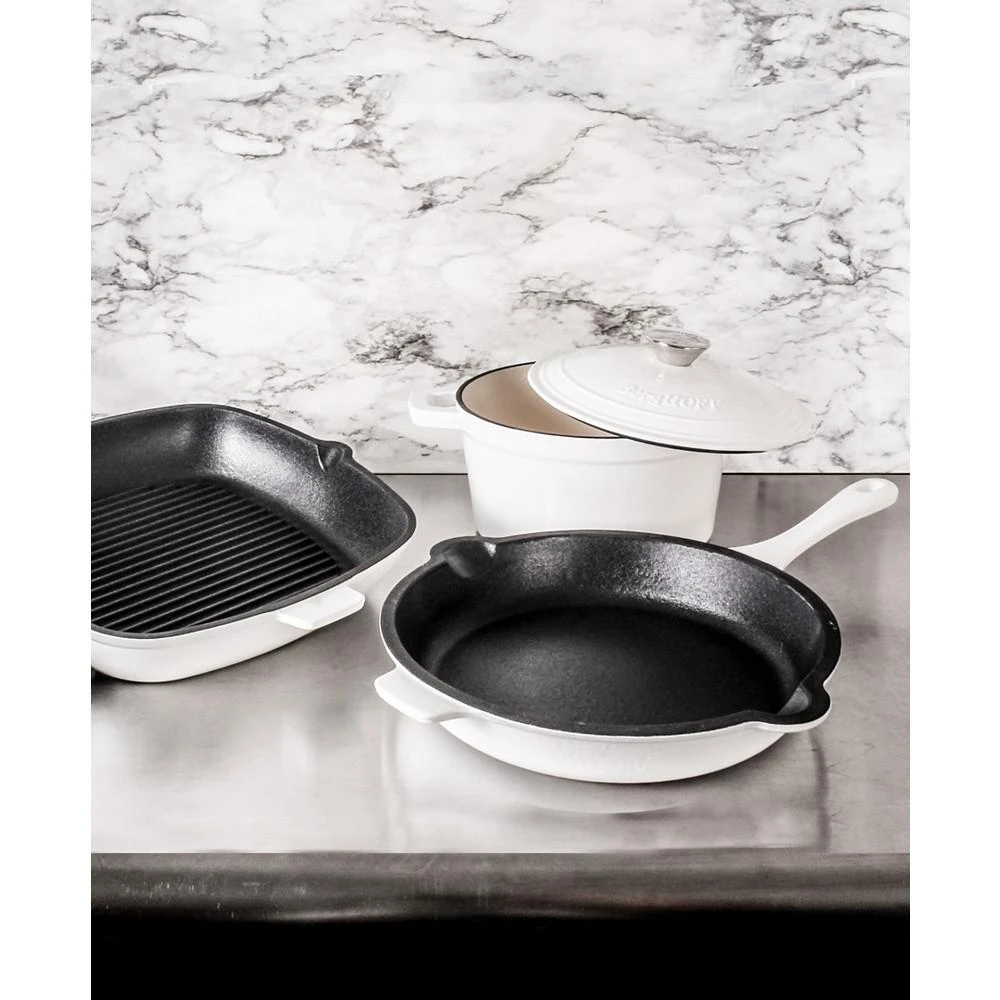 商品BergHOFF|Neo Cast Iron Grill Pan, Fry Pan and 3 Quart Dutch Oven, Set of 3,价格¥2961,第3张图片详细描述