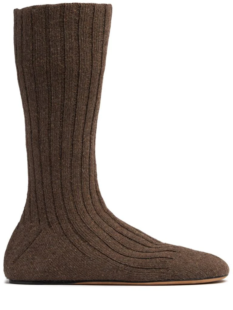 商品Bottega Veneta|Domenica Wool Blend Knit Sock Boots,价格¥8411,第1张图片