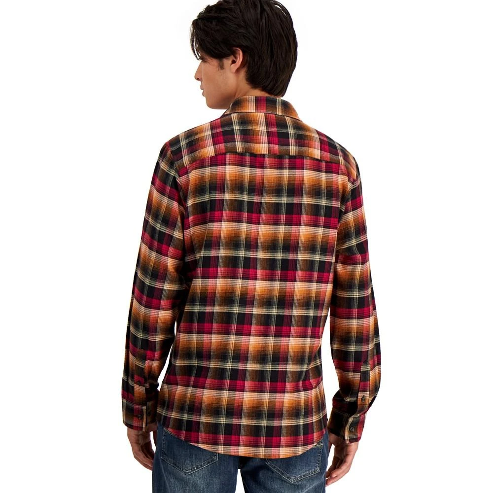 商品Alfani|Men's Long-Sleeve Iris Plaid Shirt, Created for Macy's,价格¥69,第2张图片详细描述