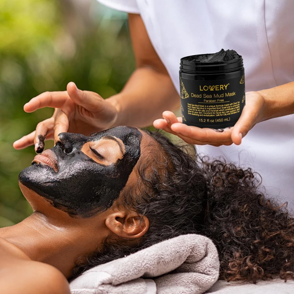 商品Lovery|Dead Sea Mud Mask with Lavender Extract, Shea Butter, Jojoba Oil & Vitamin E,价格¥282,第4张图片详细描述