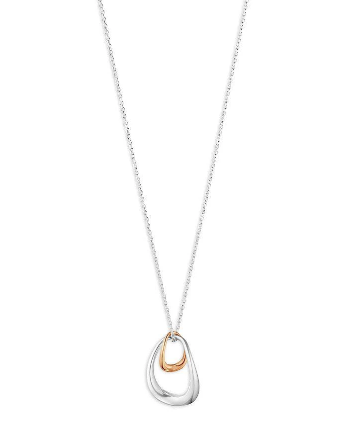 商品Georg Jensen|18K Rose Gold & Sterling Silver Offspring Looped Pendant Necklace, 17.72",价格¥3231,第1张图片详细描述