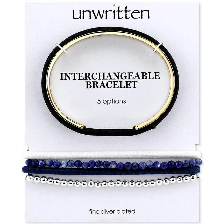 商品Unwritten|Interchangeable Hair-Tie Cuff Bracelet in Gold-Tone Stainless Steel,价格¥207,第1张图片