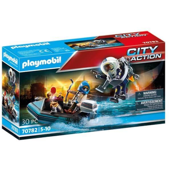 商品Playmobil|Playmobil Police Jet Pack with Boat (70782),价格¥156,第1张图片