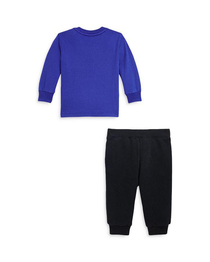 商品Ralph Lauren|Boys' Polo Bear Jersey Tee & Fleece Pant Set - Baby,价格¥414,第4张图片详细描述