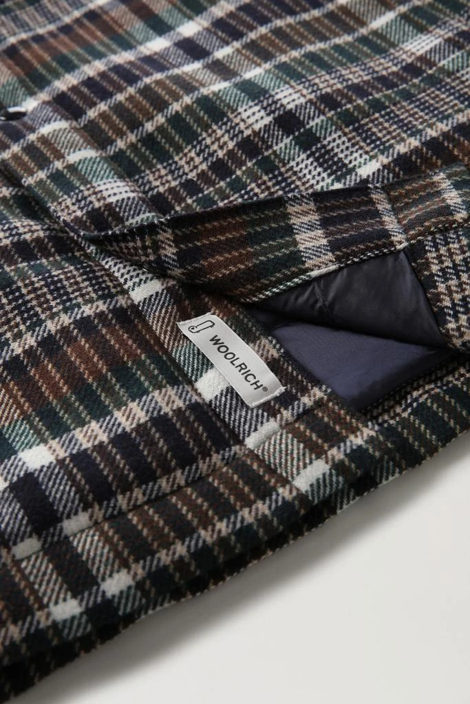 商品Woolrich|Alaskan Padded Check Overshirt in Recycled Italian Wool Blend - Men - Red,价格¥2503,第5张图片详细描述