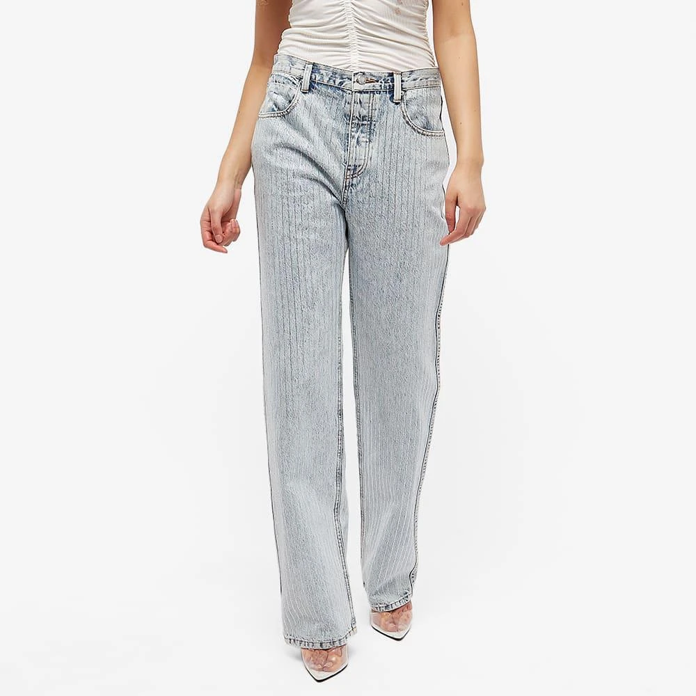 商品Alexander Wang|Alexander Wang Skater Stacked Crystal Stripe Jean,价格¥3438,第3张图片详细描述