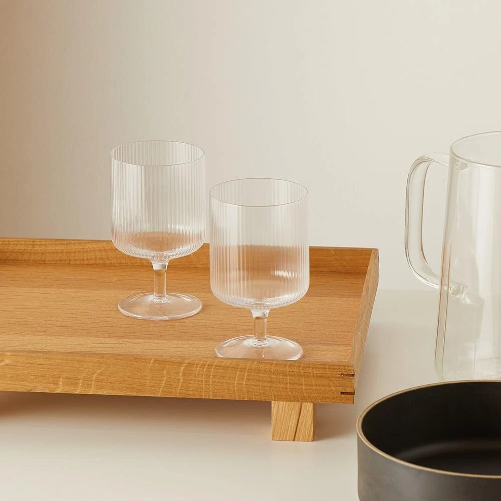 商品Ferm Living|ferm LIVING Ripple Wine Glasses - Set of 2,价格¥392,第4张图片详细描述