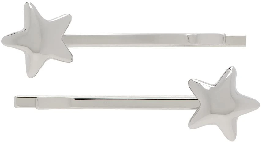 商品Marland Backus|SSENSE Exclusive Silver Star Hair Pin Set,价格¥406,第1张图片