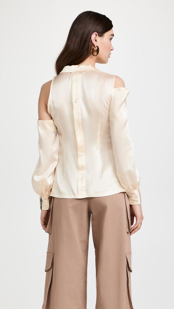 ROKH 镂空肩部女式衬衫商品第3张图片规格展示