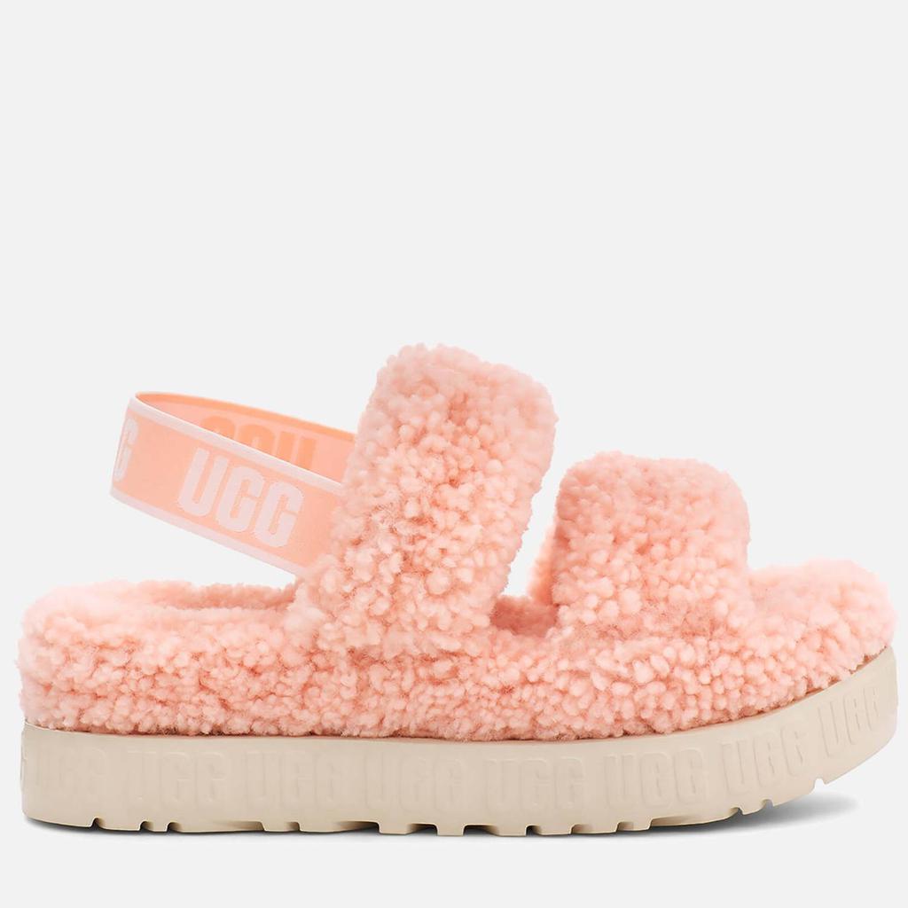 商品UGG|UGG Women's Oh Fluffita Sheepskin Slippers - Pink Dusk,价格¥405,第1张图片