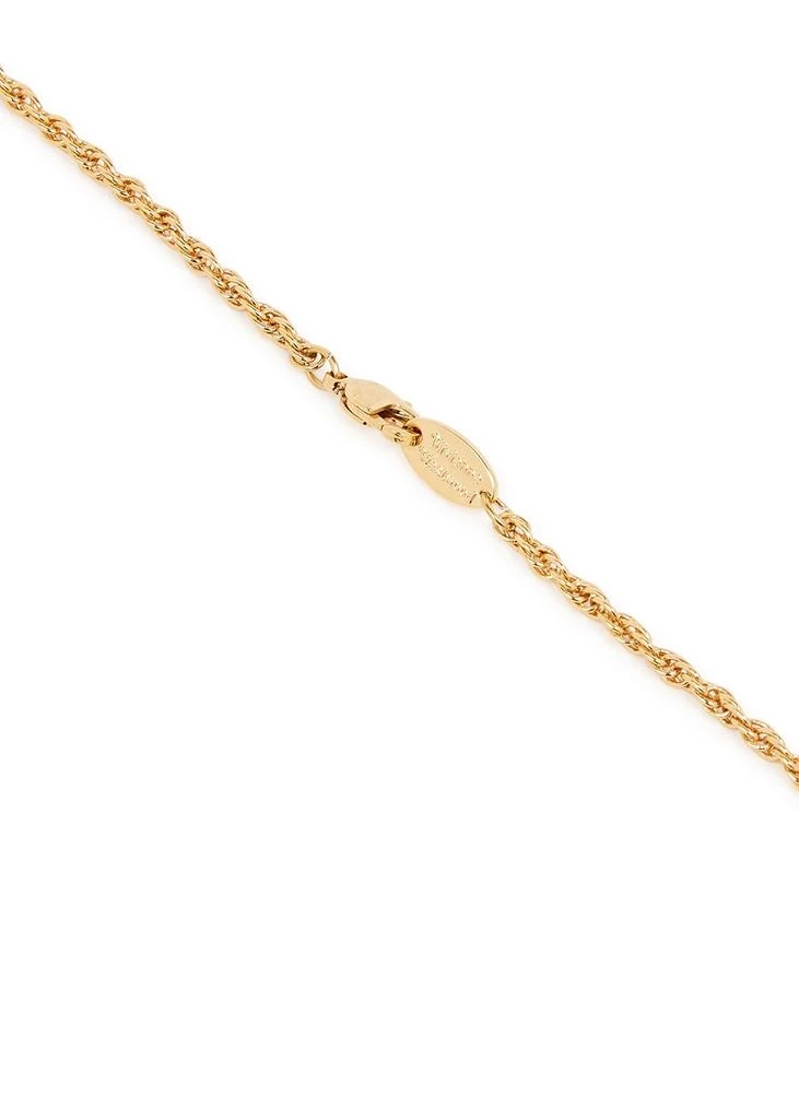 商品Vivienne Westwood|Teddy crystal-embellished gold-tone necklace,价格¥1896,第4张图片详细描述