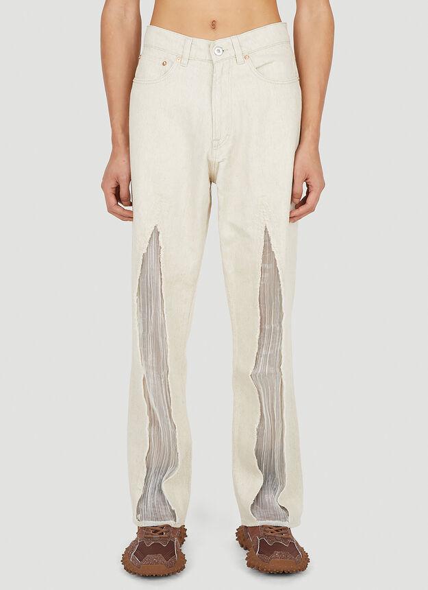Third Cut Slash Jeans in White商品第1张图片规格展示
