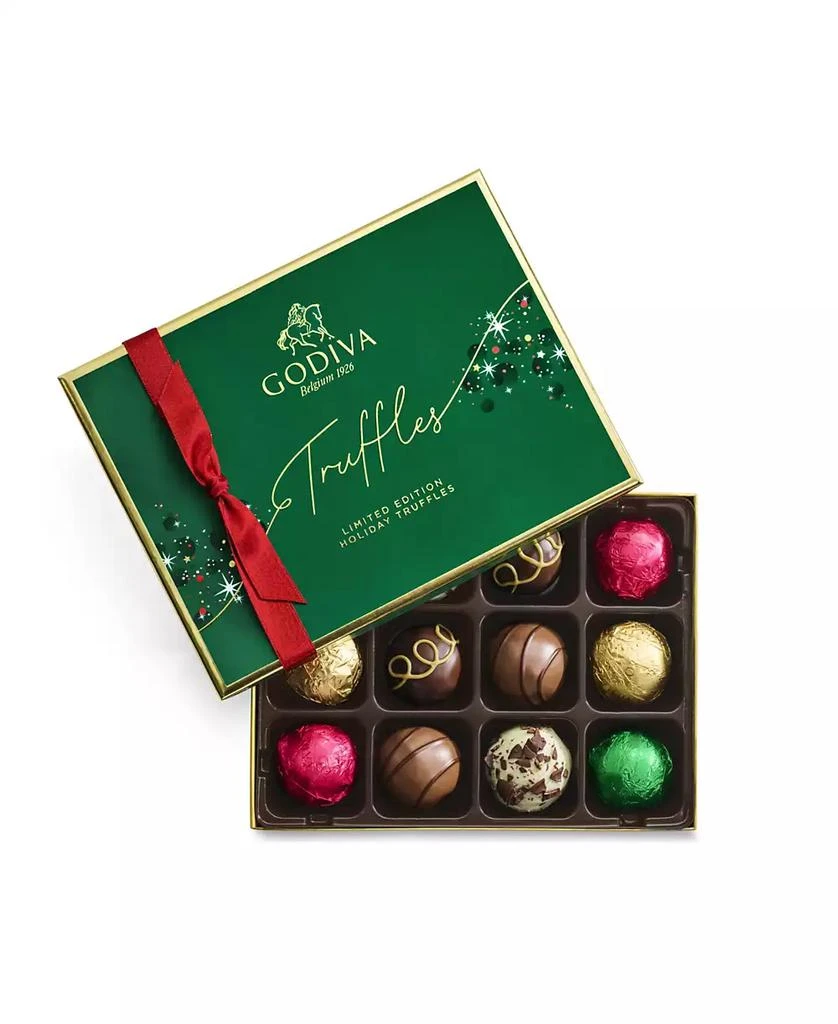 商品Godiva|Holiday Truffle Gift Box, 12 Piece,价格¥202,第1张图片