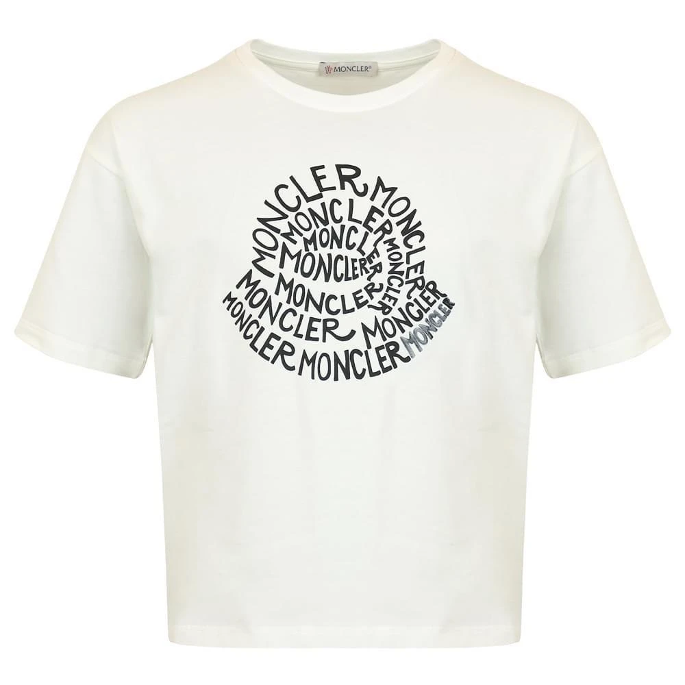 商品Moncler|Logo Print White T Shirt,价格¥939,第1张图片