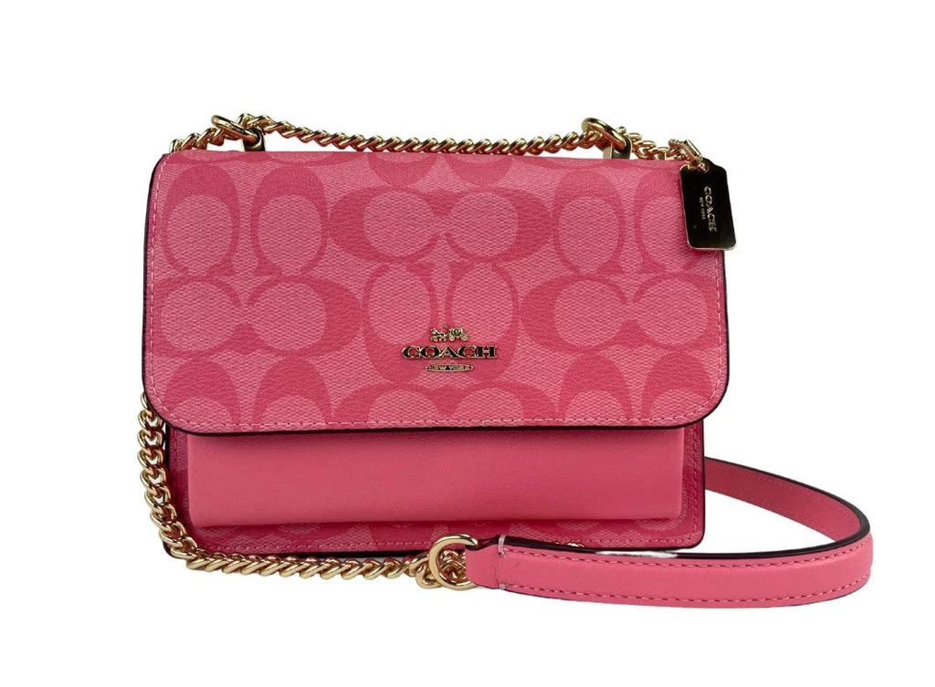 商品Coach|(C9946) Klare Small Pink Lemonade Signature Coated Canvas Crossbody Bag,价格¥1857,第1张图片