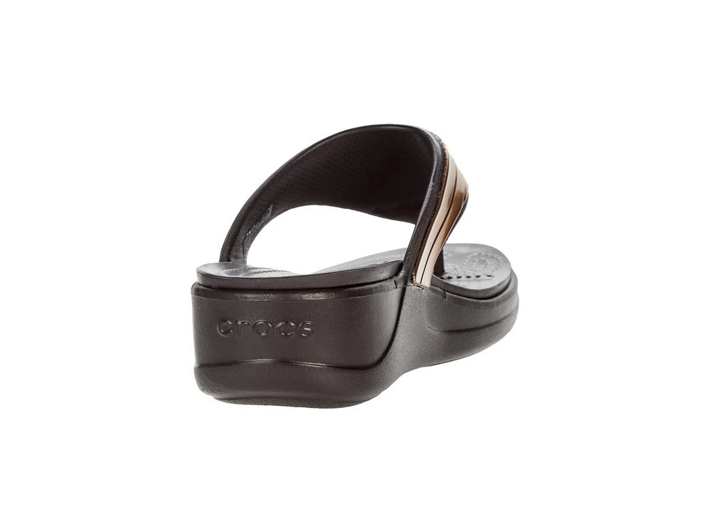 商品Crocs|Monterey Metallic Strap Wedge Flip,价格¥335,第5张图片详细描述
