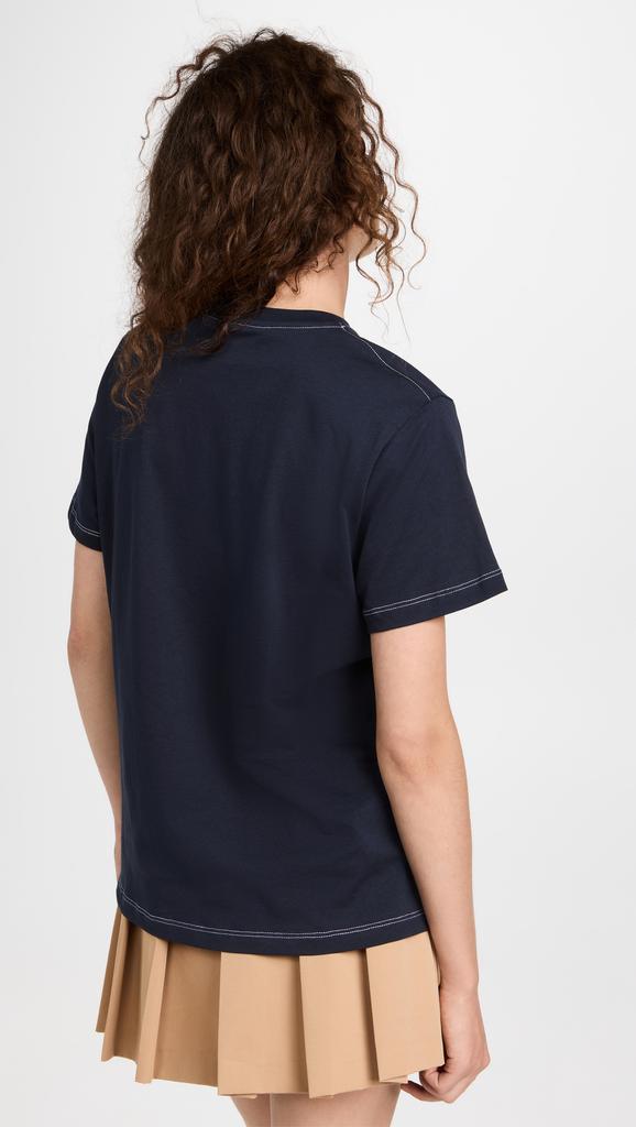 GANNI 轻质平纹针织贴合 T 恤商品第3张图片规格展示