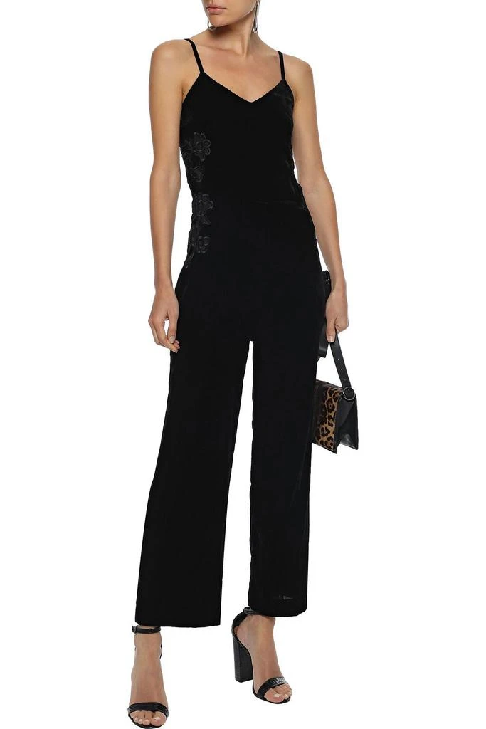 商品Sandro|Emilia embroidered velvet jumpsuit,价格¥1005,第2张图片详细描述