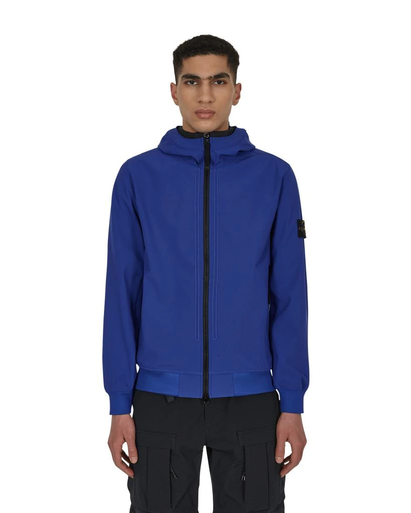 商品Stone Island|Light Soft Shell-R Jacket Blue,价格¥2440,第1张图片