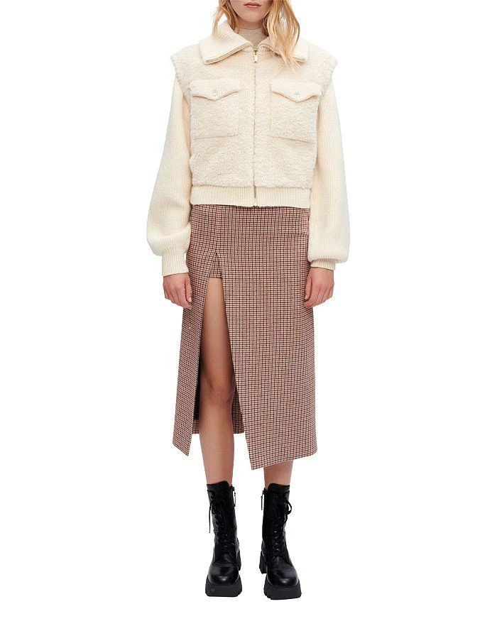 商品Maje|Belio Furry Ecru Jacket,价格¥2778,第2张图片详细描述