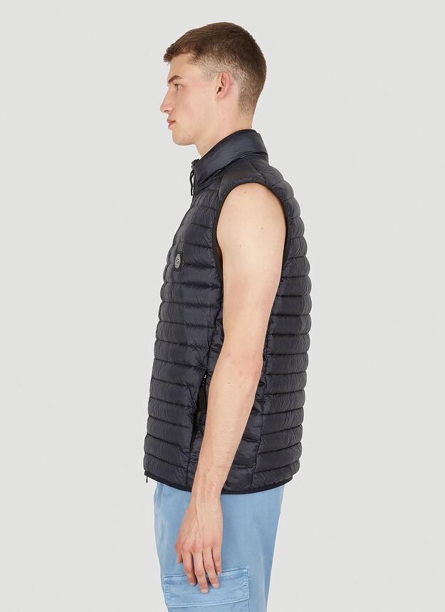 Compass Patch Down Sleeveless Jacket in Blue商品第3张图片规格展示