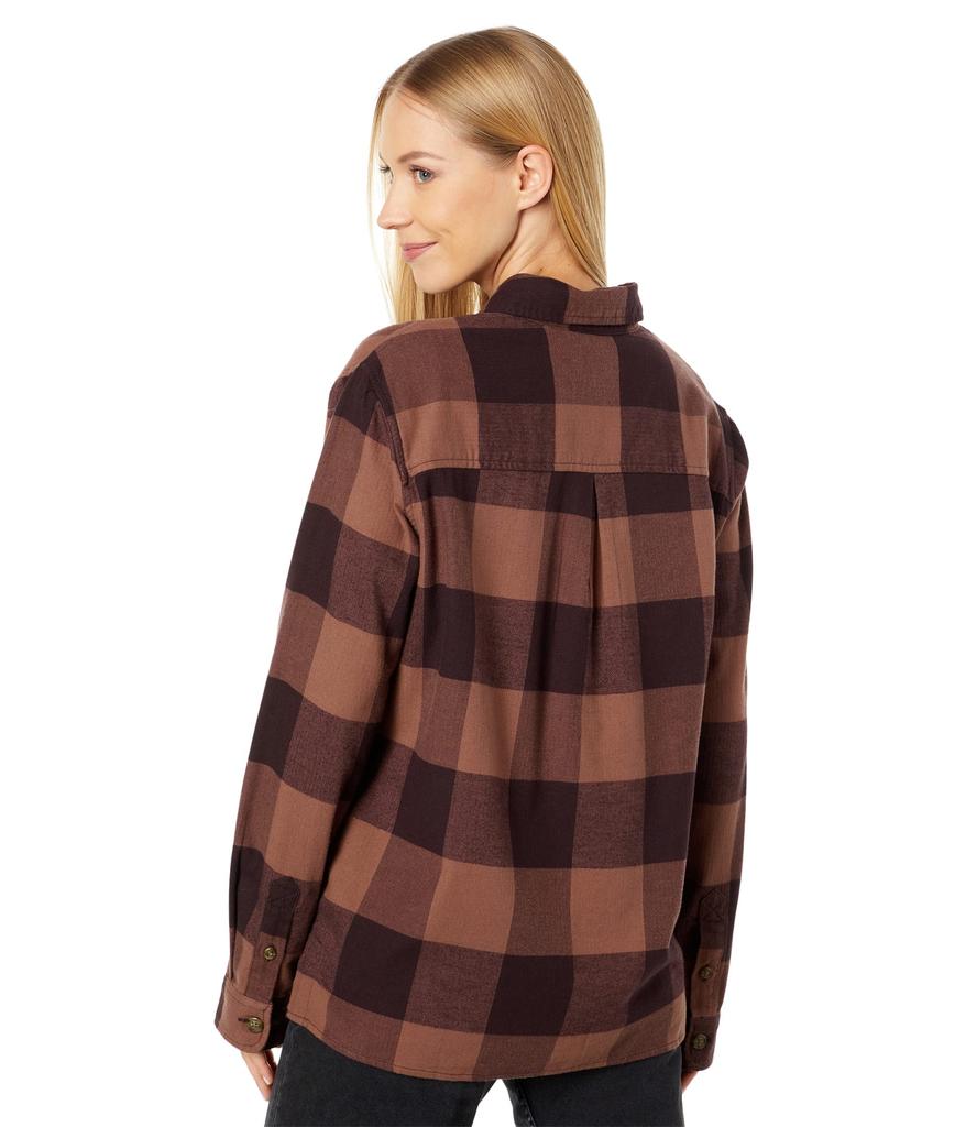Rugged Flex® Loose Fit Midweight Flannel Long Sleeve Plaid Shirt商品第2张图片规格展示