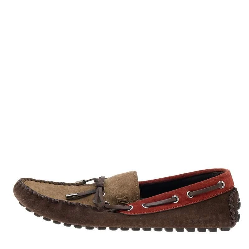 商品[二手商品] Louis Vuitton|Louis Vuitton Multicolor Suede Arizona Slip On Loafers Size 42,价格¥2879,第2张图片详细描述