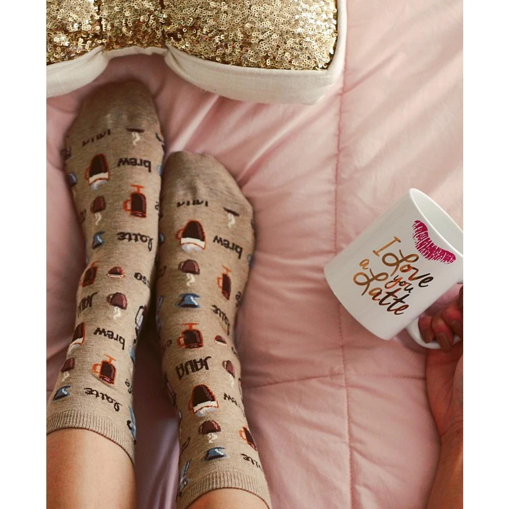 商品Hot Sox|女士咖啡图案袜子,价格¥67,第2张图片详细描述