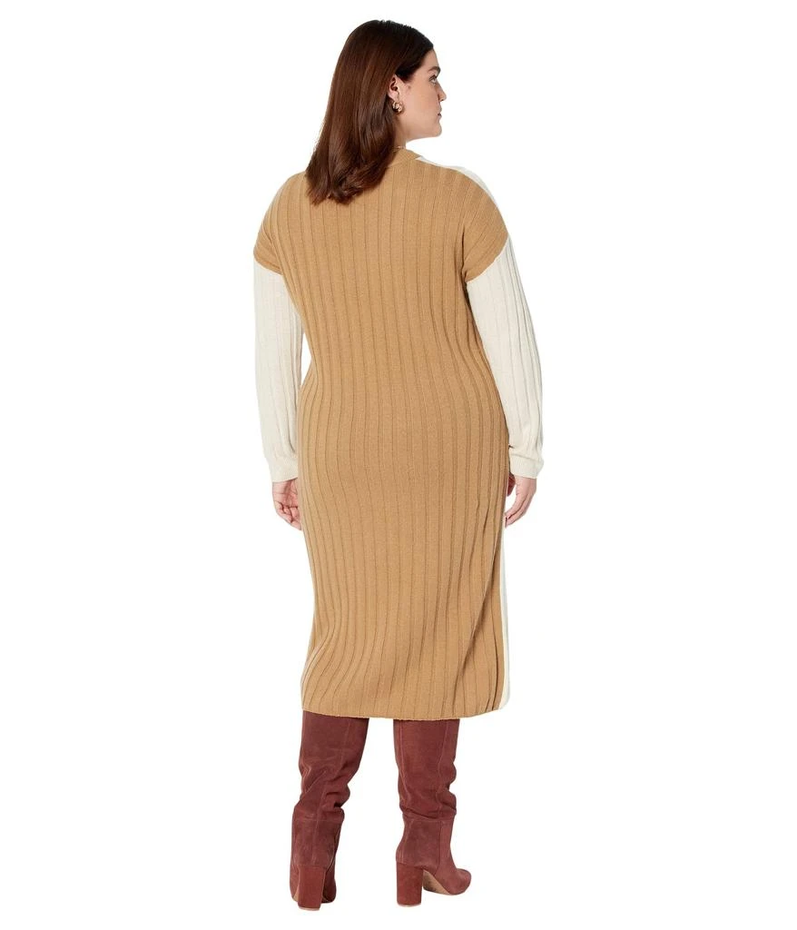 商品Madewell|Plus (Re)sourced Ribbed Midi Sweater Dress,价格¥506,第2张图片详细描述