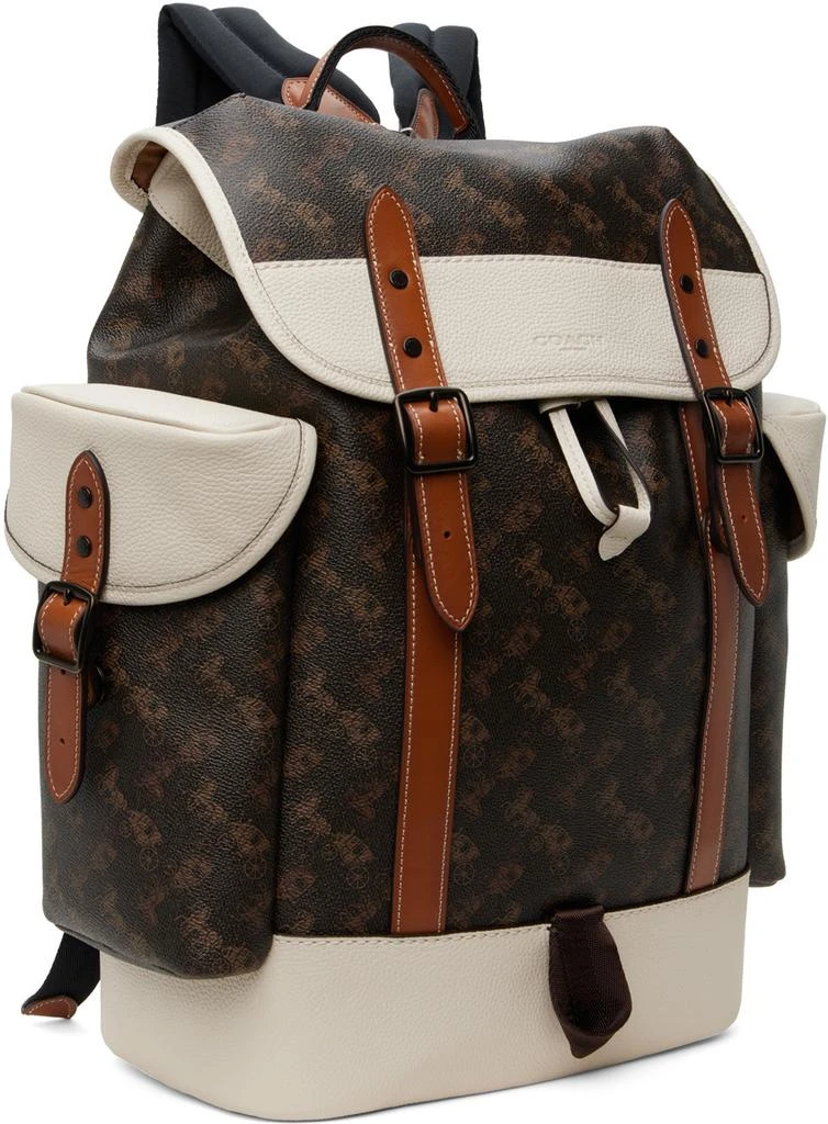 商品Coach|Brown & Off-White Hitch Backpack,价格¥2977,第2张图片详细描述