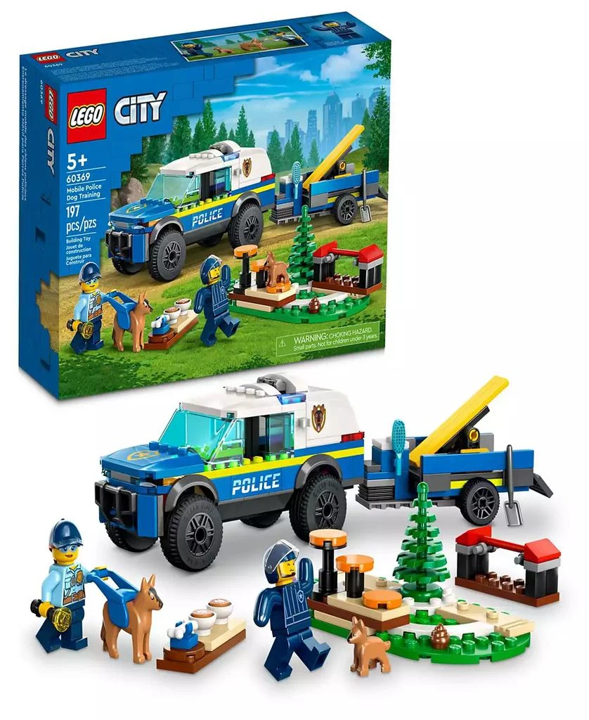 商品LEGO|City Police Mobile Police Dog Training 60369 Toy Building Set with 2 Police Minifigures and 2 Dog Figures,价格¥224,第1张图片