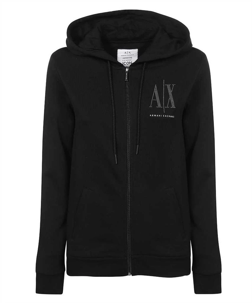 商品Armani Exchange|Armani Exchange ICON LOGO ZIP UP Hoodie,价格¥1220,第1张图片