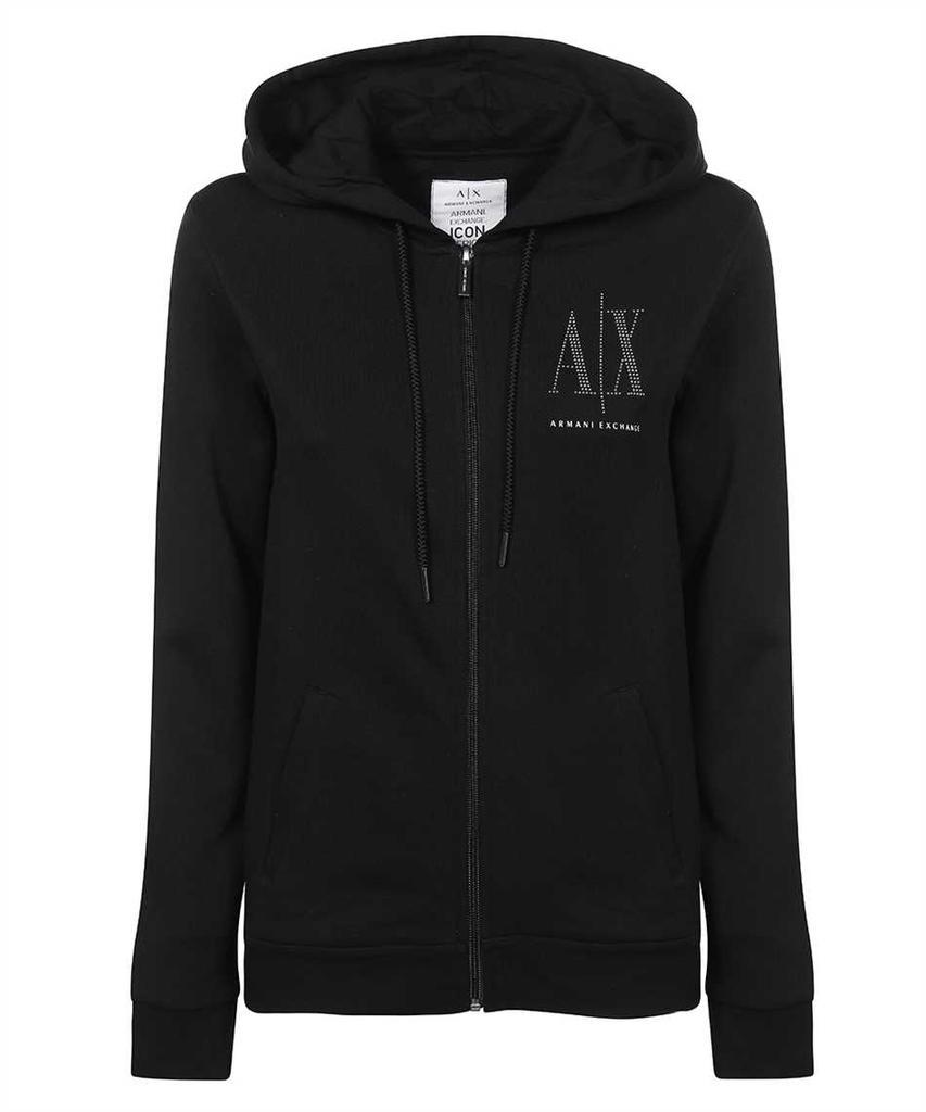 商品Armani Exchange|Armani Exchange ICON LOGO ZIP UP Hoodie,价格¥1152,第1张图片