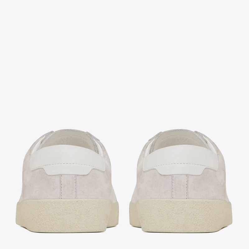 YSL 圣罗兰 女士灰色小牛皮对比色鞋带休闲板鞋 580043-0S020-9030 商品