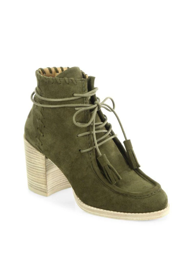 商品Stuart Weitzman|Wallawalla Suede Block Heel Booties,价格¥1341,第1张图片