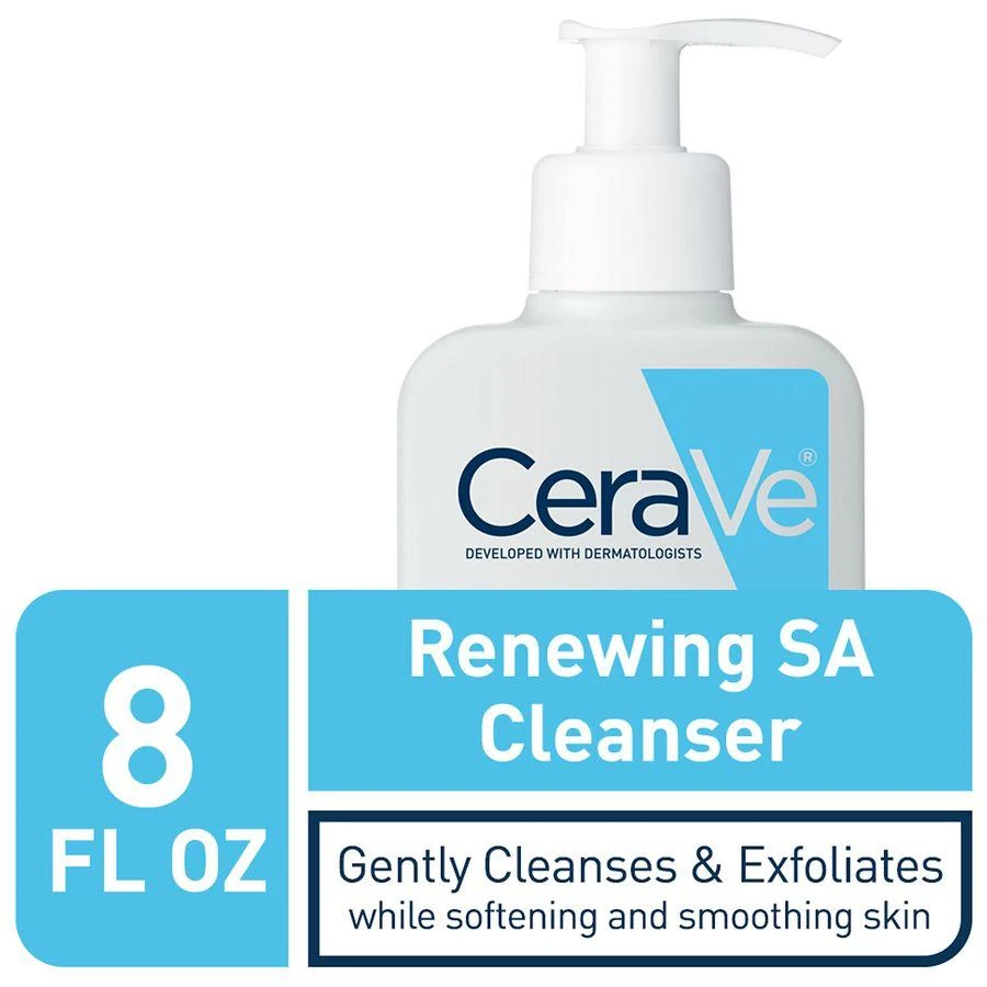 商品CeraVe|Renewing SA Cleanser Exfoliating Salicylic Acid Face Wash for Rough & Bumpy Skin,价格¥113,第3张图片详细描述