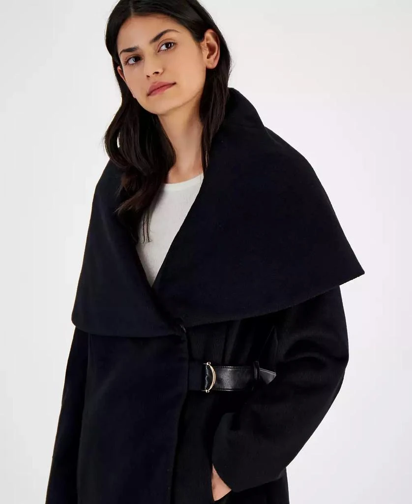 商品Via Spiga|Women's Belted Hooded Shawl Wrap Coat,价格¥1347,第4张图片详细描述