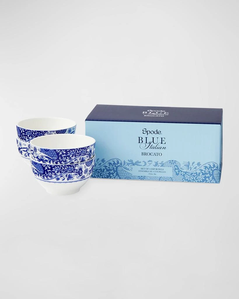 商品Spode|Blue Italian Brocato Dip Bowls, Set of 4,价格¥344,第5张图片详细描述