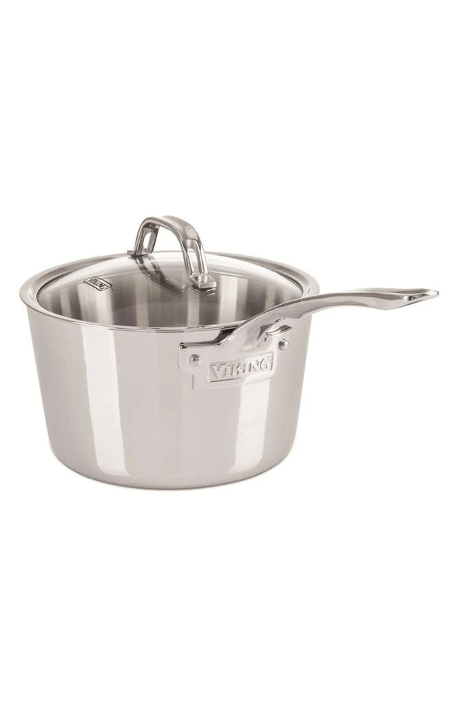 商品Viking|Contemporary 3.4-Quart Stainless Steel Sauce Pan with Lid,价格¥1148,第1张图片