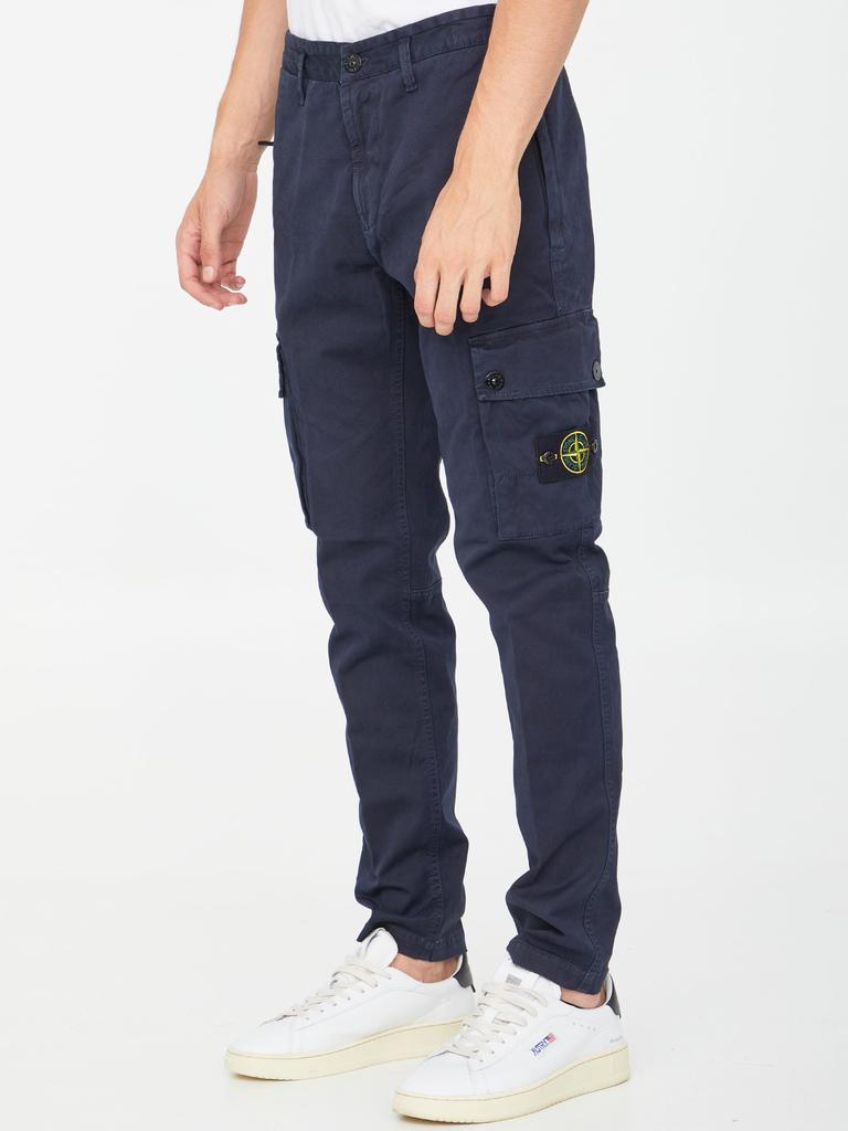 商品Stone Island|Blue cargo trousers,价格¥2815,第4张图片详细描述