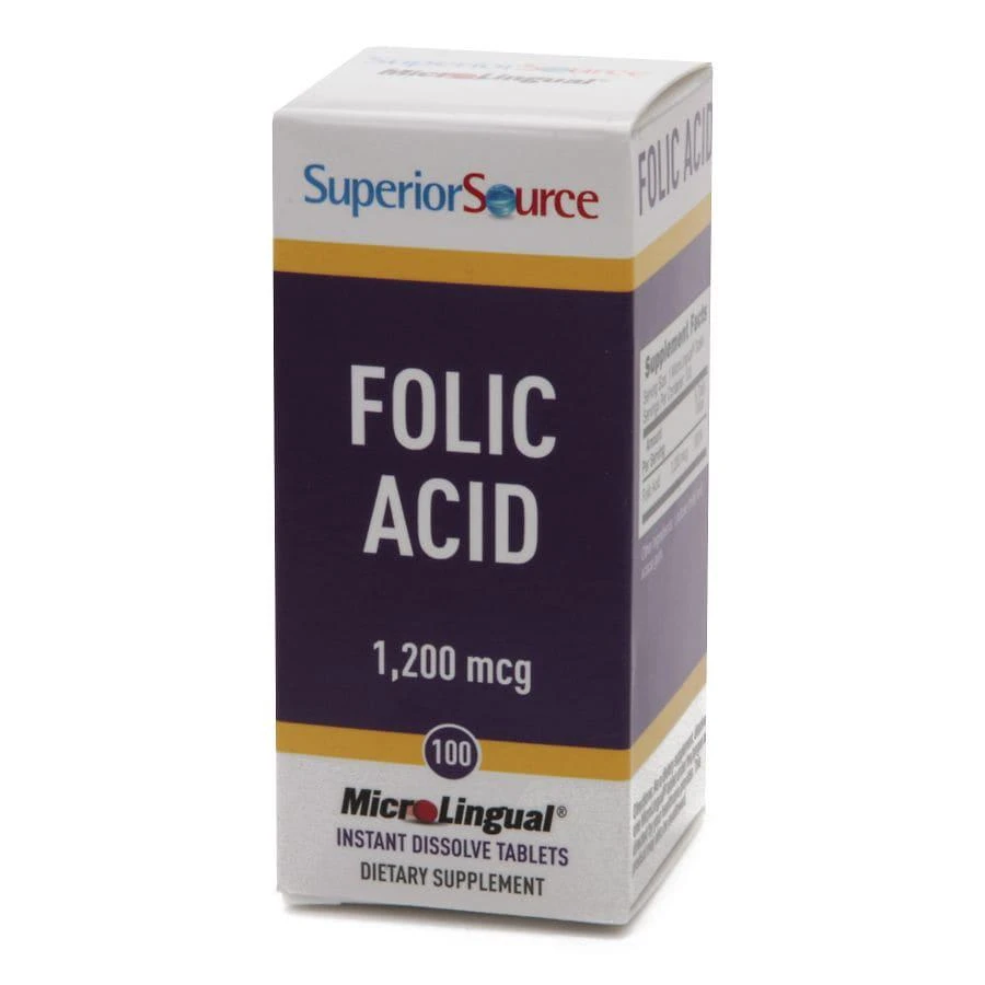 商品Superior Source|Folic Acid 1200mcg Extra Strength, Dissolve Tablets,价格¥26,第1张图片