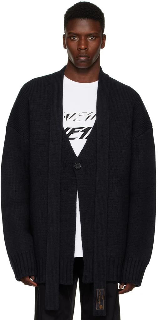 商品We11done|Navy Shawl Collar Cardigan,价格¥1927,第1张图片