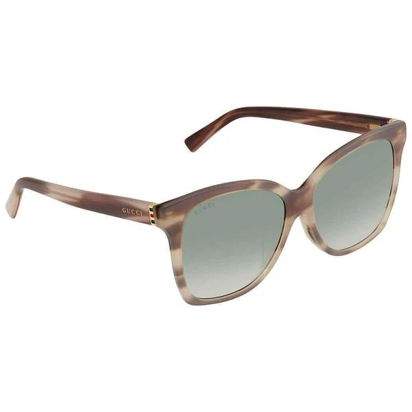 商品[国内直发] Gucci|GUCCI 女棕色女士方形太阳镜 GG0459SA-004,价格¥2612,第1张图片