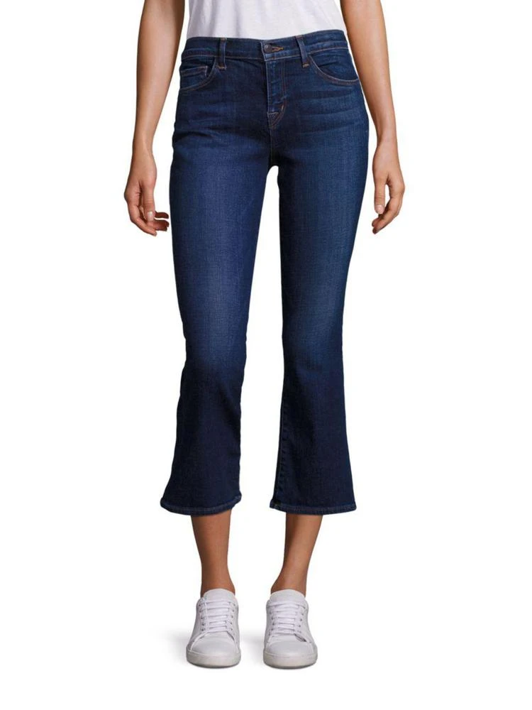 商品J Brand|Selena Cropped Bootcut Jeans,价格¥1470,第1张图片