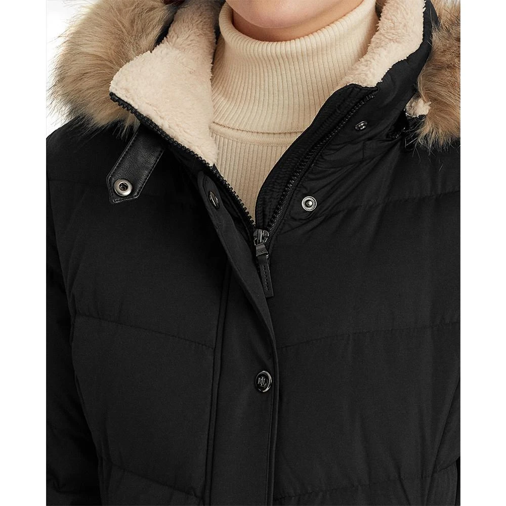 商品Ralph Lauren|Women's Faux-Fur-Trim Hooded Puffer Coat, Regular & Petite,价格¥1337,第3张图片详细描述