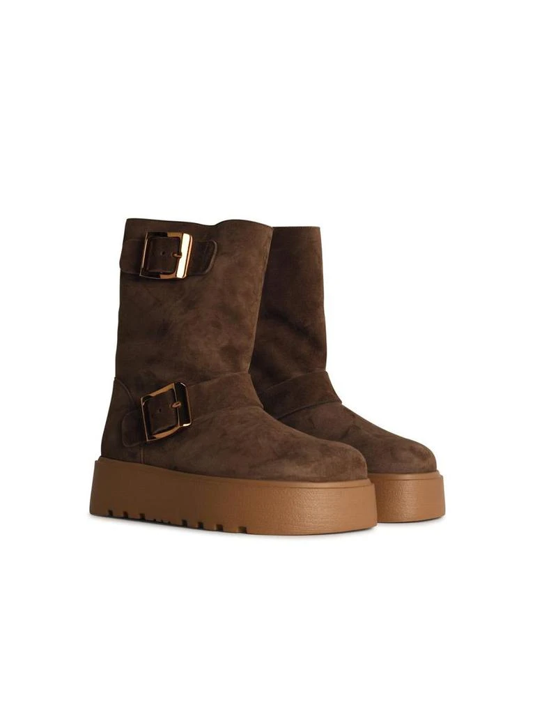 商品CASADEI|Casadei 'Ale' Brown Suede Blend Ankle Boots,价格¥2674,第2张图片详细描述