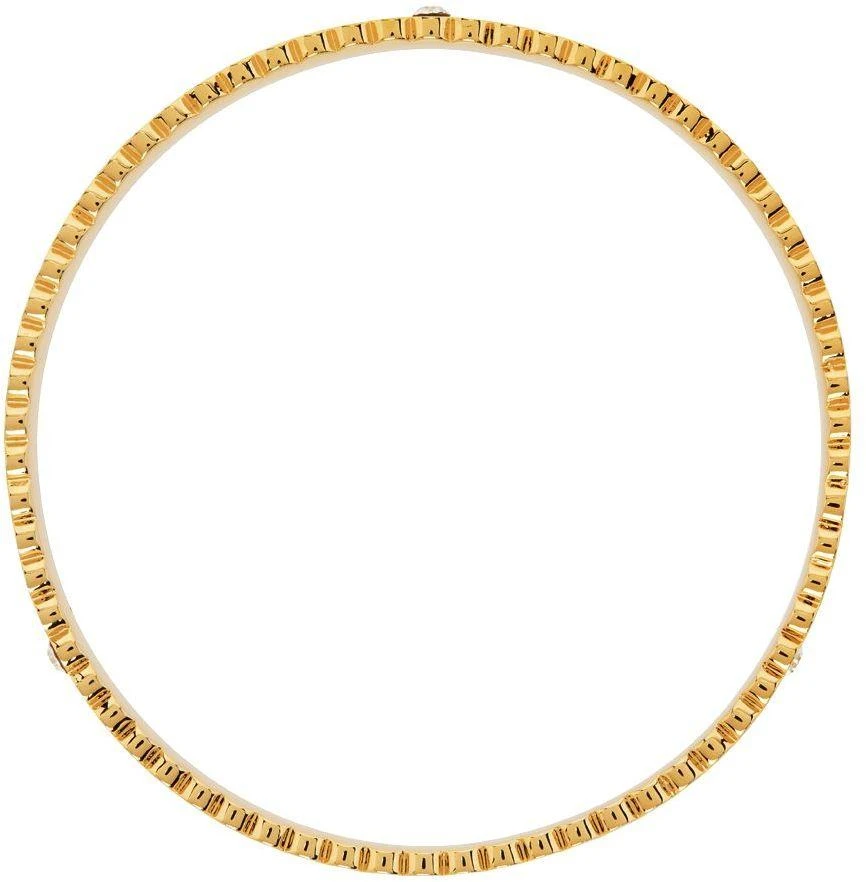 商品Marc Jacobs|White & Gold 'The Medallion' Scalloped Bangle Bracelet,价格¥740,第2张图片详细描述